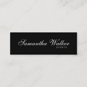 Serif Type 2 (Black Background) Mini Business Card