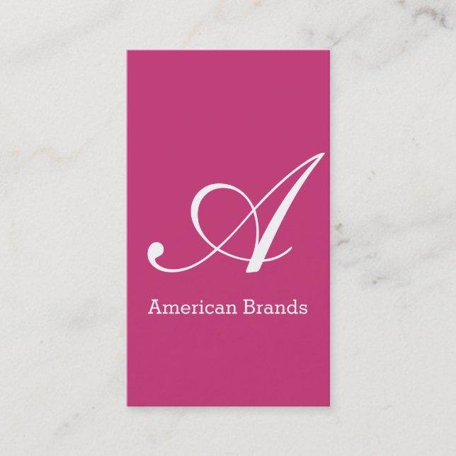 Serif Type Monogram (variation 3) Business Card (Front)