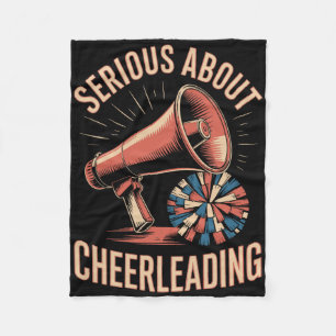 Serious About Cheerleading Funny Cheerleader Cheer Fleece Blanket