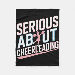 Serious About Cheerleading Funny Cheerleader Cheer Fleece Blanket
