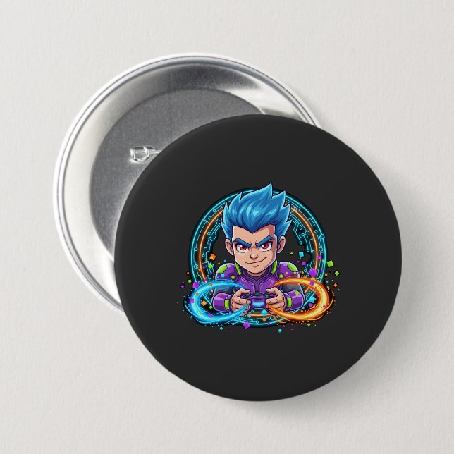 Serious About Funny Gaming  7.5 Cm Round Badge (Front & Back)