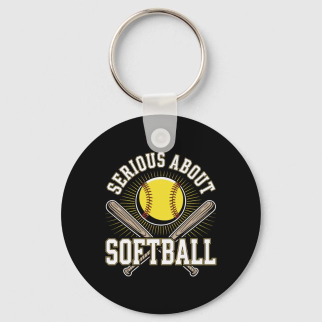 Serious About Softll Funny Softll Player  Key Ring (Front)