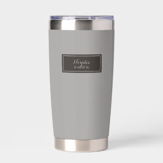 Serious Classic Minimal Simple Grey Insulated Tumbler