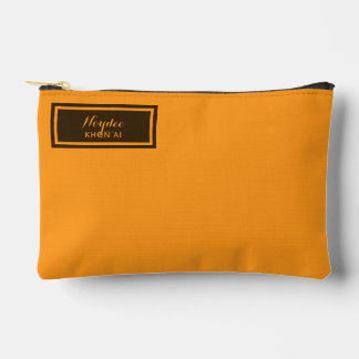 Serious Classic Minimal Simple Orange Accessory Pouch