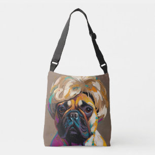Serious Dog Oil Painting (#2) Crossbody Bag