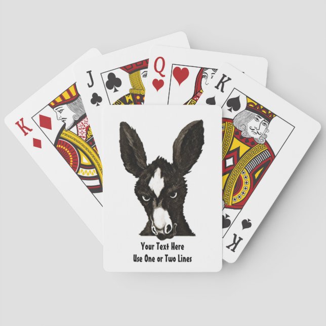 Serious Donkey Template-Customise With Your Text Playing Cards (Back)