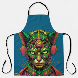 Serious Feline Being Apron
