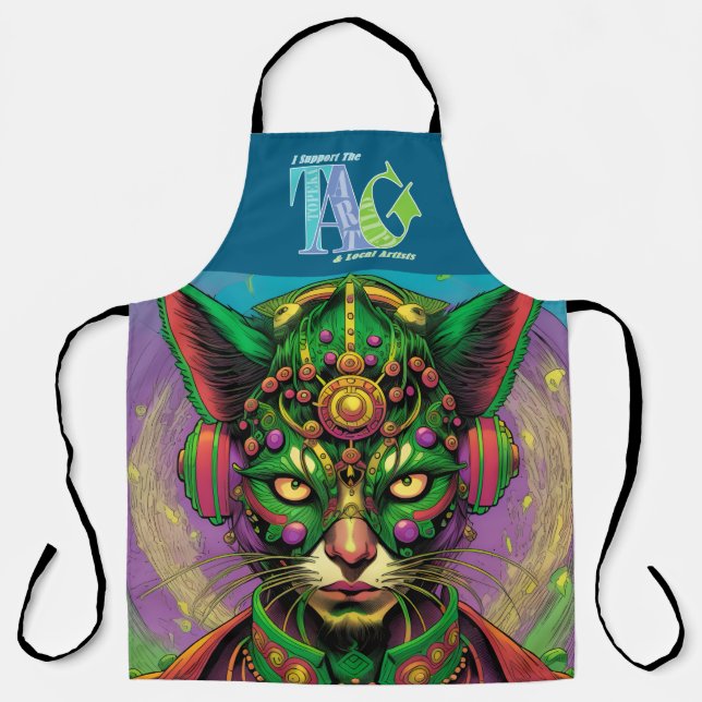 Serious Feline Being Apron (Front)