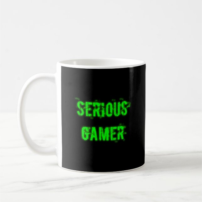 Serious Gamer - Green Coffee Mug (Left)
