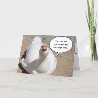Serious Goose Greeting Card