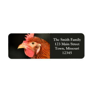 Serious Hen Return Address Label