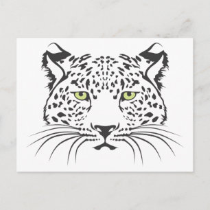 Serious Leopard Cat Postcard