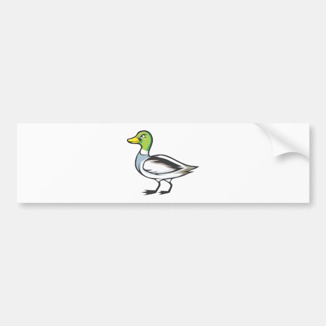 Serious Mallard Duck Bird Bumper Sticker (Front)