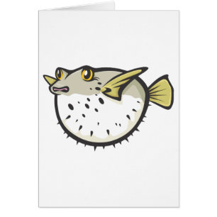 Serious Puffer Fish in Black and White