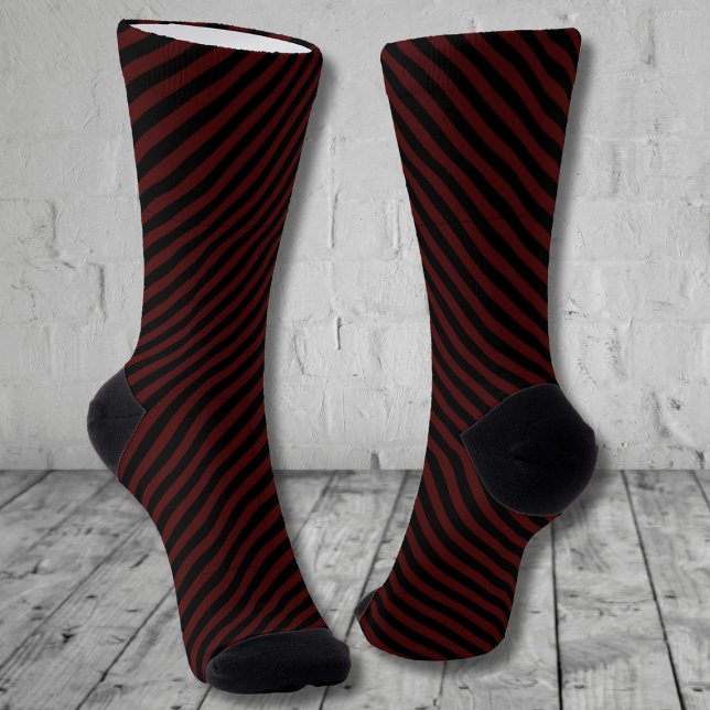 Serious Socks dark red diagonal striped (Creator Uploaded)