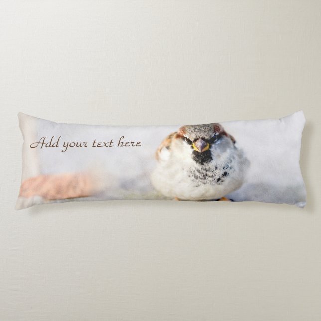 Serious Sparrow Body Cushion (Front)