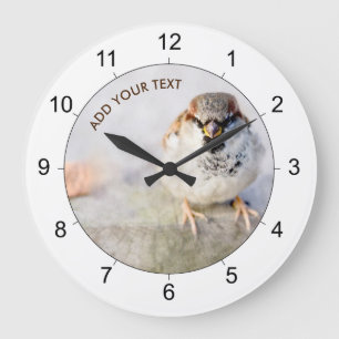 Serious Sparrow Large Clock