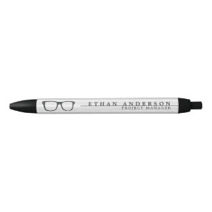 Serious Spectacles   Funny Custom Name Black Ink Pen