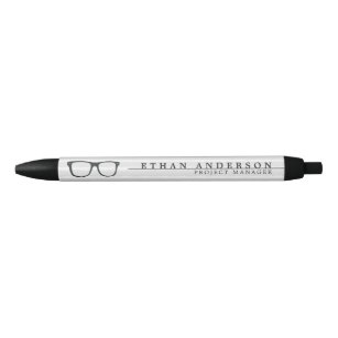 Serious Spectacles   Funny Custom Name Black Ink Pen