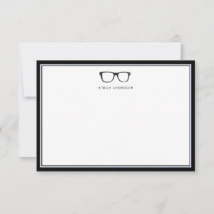 Serious Spectacles   Funny Custom Name Card