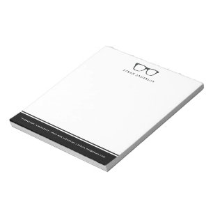 Serious Spectacles   Funny Custom Name Notepad