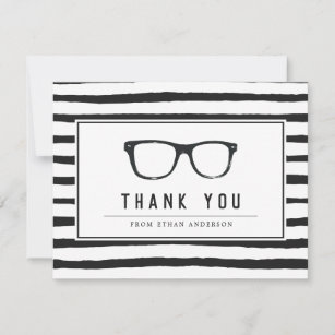 Serious Spectacles   Funny Customised Thank You Card