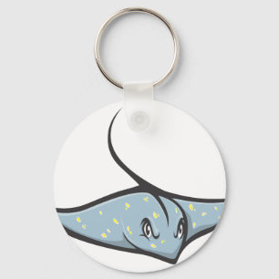 Serious Stingray Fish Key Ring