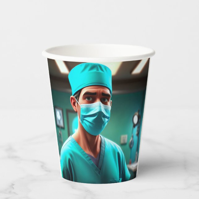 Serious Surgeon Paper Cups (Front)