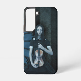 Serious Surreal Art of Gothic Victorian Violinist Samsung Galaxy Case
