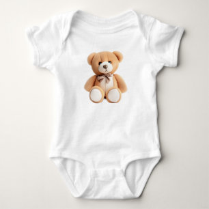 Serious teddy bear baby bodysuit