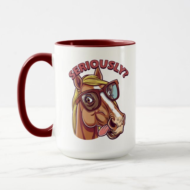 Seriously Cool Horse Mug – Funny & Stylish Coffee  (Left)