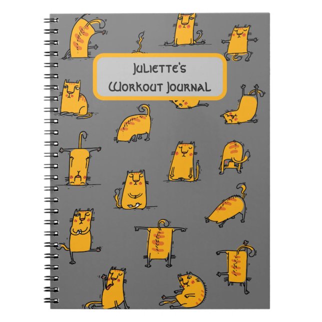Seriously Funny Yoga Cats Notebook (Front)