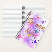 Sermon Notes A5 colourful spiralbound notebook