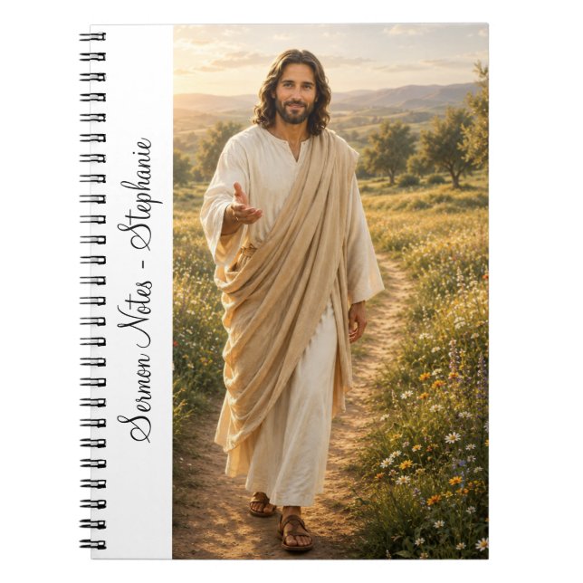 Sermon Notes Jesus Christian Bible Study Journal (Front)