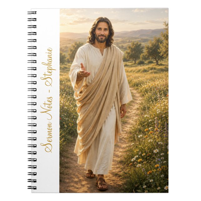 Sermon Notes Jesus Christian Bible Study Journal (Front)