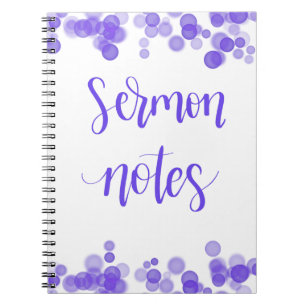 Sermon Notes Notebook, Hand Lettered Notebook