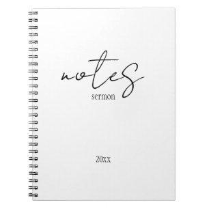 Sermon Notes Year Date Notebook