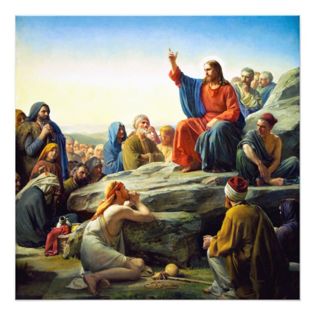 Sermon on the Mount by Carl Bloch Photo Print (Front)