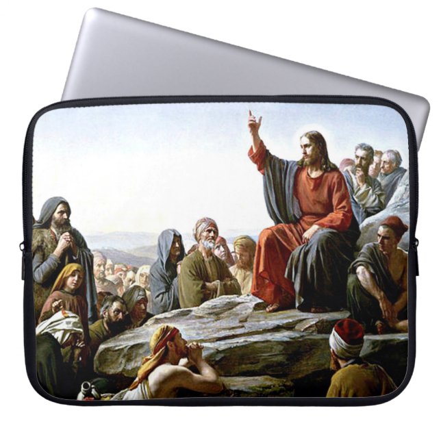 Sermon on the Mount - Carl Bloch painting Laptop Sleeve (Front)