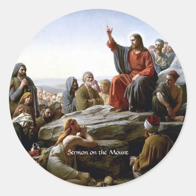 Sermon on the Mount Classic Round Sticker (Front)