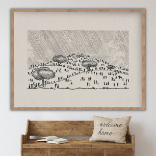 Sermon on the Mount, Matthew 6, Bible Poster, Chri Poster