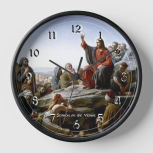 Sermon on the Mount, religious painting Clock