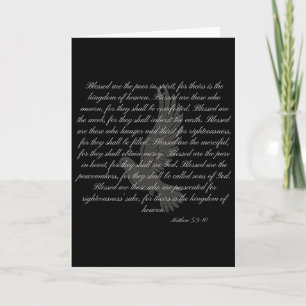 Sermon On The Mount The Beatitudes Matthew 5_3-10  Card