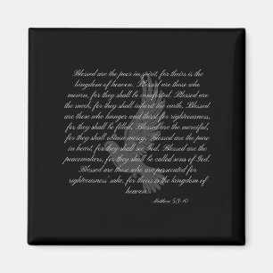 Sermon On The Mount The Beatitudes Matthew 5_3-10  Magnet