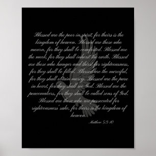 Sermon On The Mount The Beatitudes Matthew 5_3-10  Poster