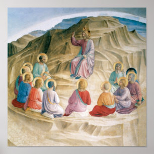 Sermon On The Mount Vintage Religious Poster