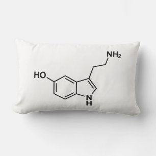 serotonin chemical formula science symbol elements lumbar cushion