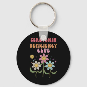 Serotonin Deficiency Club Mental Health Anxiety De Key Ring