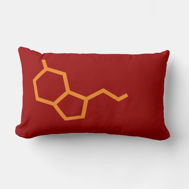 Serotonin - Dopamine - love and happiness Lumbar Cushion (Front)
