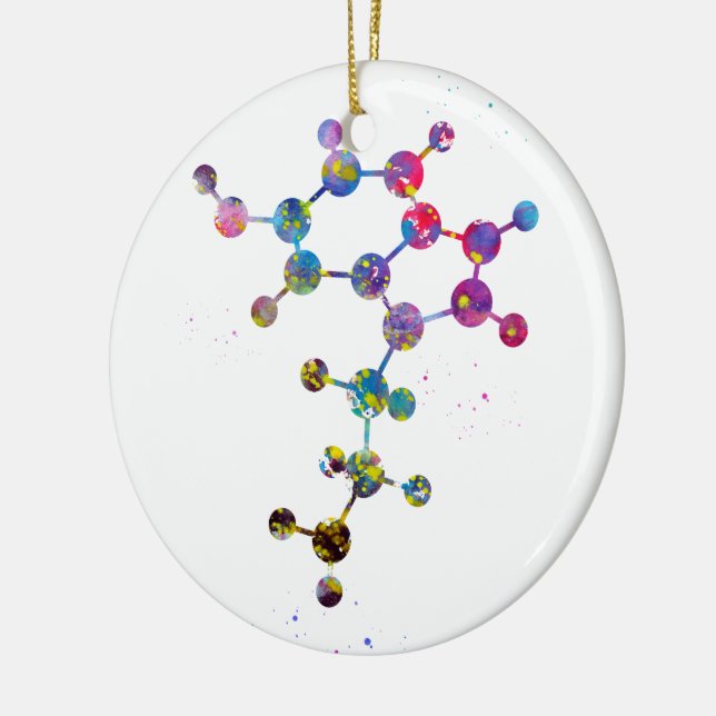Serotonin Molecule Ceramic Ornament (Left)